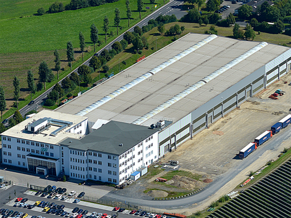 [Translate to Englisch:] Hauptsitz Industriepark Fulda West Luftaufnahme